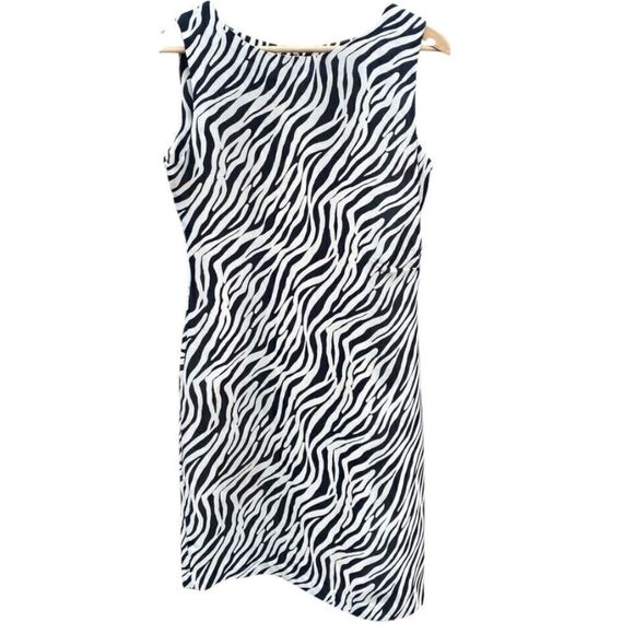 David Warren Dresses & Skirts - David Warren New York Zebra Print Sheath Dress Size 6 Vintage